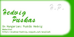 hedvig puskas business card